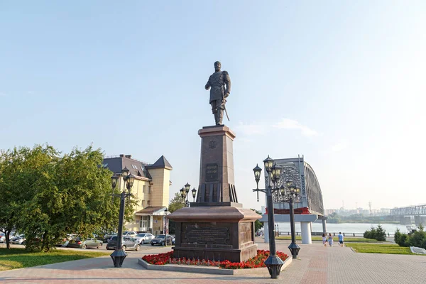 러시아 노보시비르스크 2018 알렉산더 Iii 기념물 시작에 — 스톡 사진