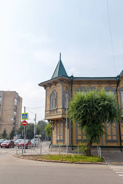 ロシア クラスノヤルスク 2018 クラスノヤルスク地域センターの観光と地域の歴史 — ストック写真