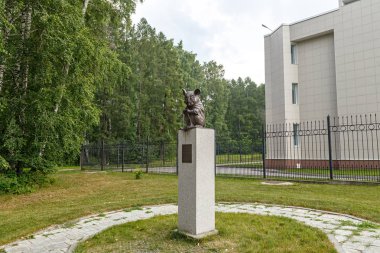 Rusya, Novosibirsk - 20 Temmuz 2018: Dna bağlayıcı fare. Sibirya geçmiş ginetics expat Müzesi