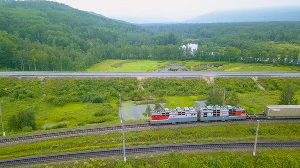 Россия Байкал Августа 2018 Года Транссибирская Железная Дорога Побережье Озера — стоковое фото