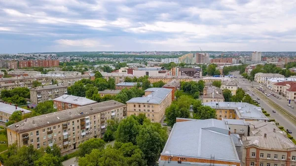 Vista Centro Comercial Após Incêndio Kemerovo Rússia Dron — Fotografia de Stock