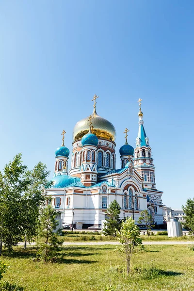 Omsk Rusia Catedral Asunción Santísima Virgen María — Foto de Stock