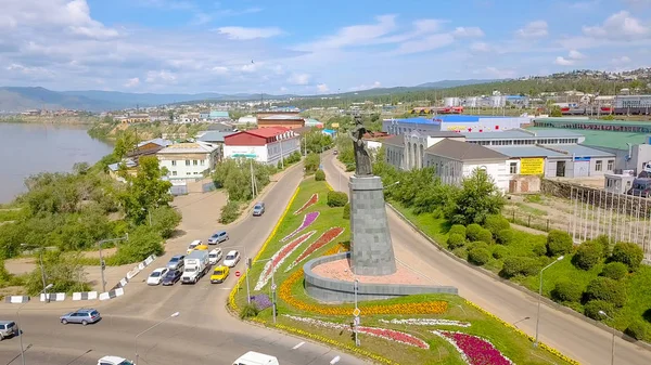 Rusko Ulan Ude Srpna 2018 Pohostinní Burjatsko Památník Sochařství Nainstalován — Stock fotografie