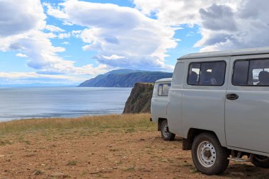 Rus Off-road aracı Olkhon Adası, Baykal, Rusya'nın Kuzey