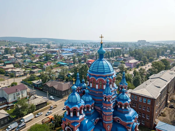 Rusia Irkutsk Iglesia Del Icono Madre Dios Kazán Barrio Artesanía — Foto de Stock