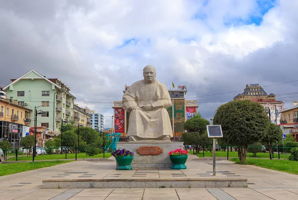Mongolia Ulán Bator Agosto 2018 Monumento Tserendorozh Tserendorzh Balingin Estadista — Foto de Stock