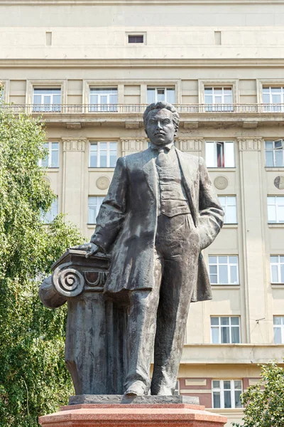 Rosja Nowosybirsk Lipca 2018 Pomnik Architekta Andriej Dmitriewicz Kryachkova Wybudowany — Zdjęcie stockowe