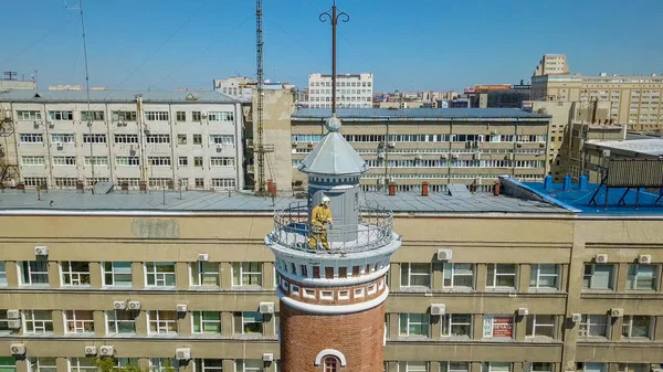 Rusia Omsk Julio 2018 Salimos Volando Columna Fuego Visita Turística — Foto de Stock