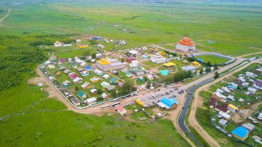 Ivolginsky datsan. Buryatia, Rusya'da bulunan Budist Tapınağı. 1945 yılında SSCB, üzerinden dron Budist ruhani merkezi olarak açıldı