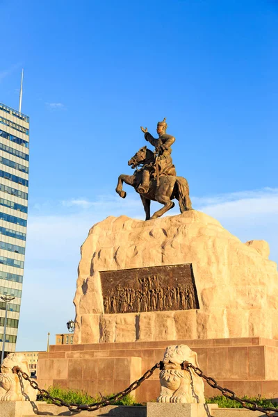 Mongolie Oulan Bator Monument Sukhbaatar Monument Été Inauguré Juillet 1946 — Photo