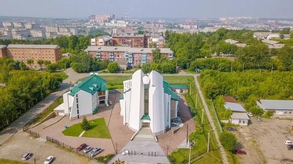 Russland Irkutsk Juli 2018 Kathedrale Des Unbefleckten Herzens Der Gottesmutter — Stockfoto