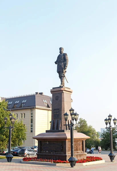 Rusia Novosibirsk Julio 2018 Monumento Alejandro Iii Instalado Parque City — Foto de Stock