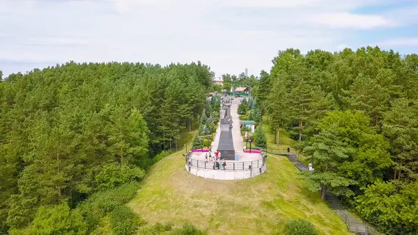 Rusya Kemerovo Temmuz 2018 Anıt Sveç Madenciler Için Bellek Kemerovo — Stok fotoğraf