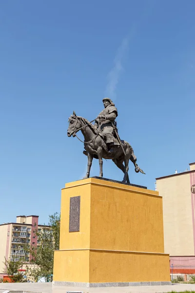 Mongolei Ulaanbaatar August 2018 Denkmal Für Genghis Khan Installiert Der — Stockfoto