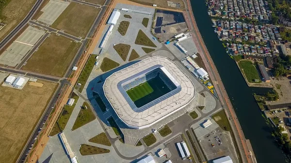 Rosja Kaliningrad Września 2018 Widok Lotu Ptaka Stadionie Kaliningrad Stadion — Zdjęcie stockowe