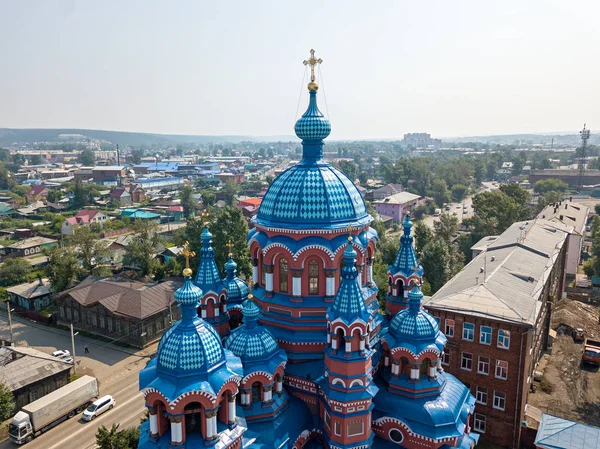 Rusia Irkutsk Iglesia Del Icono Madre Dios Kazán Barrio Artesanía — Foto de Stock