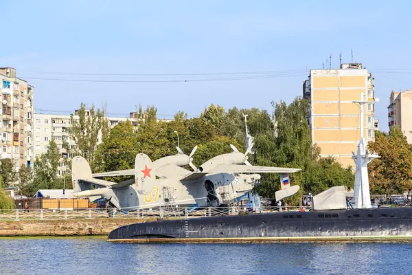 Rusia Kaliningrado Septiembre 2018 Hidroavión Una Exposición Del Museo Del — Foto de Stock