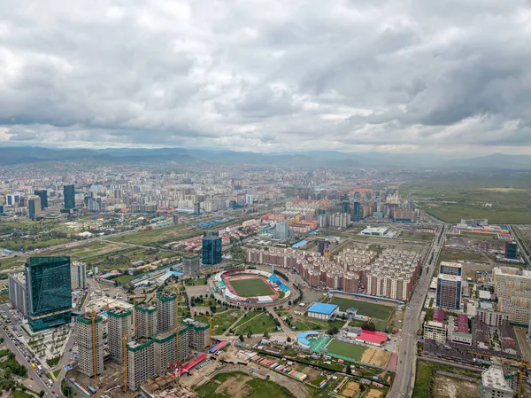 Mongolië Ulaanbaatar Centraal Stadion Luchtfoto — Stockfoto