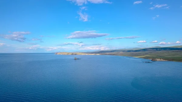 Russia Lago Baikal Baia Piccolo Mare Vista Della Parte Settentrionale — Foto Stock