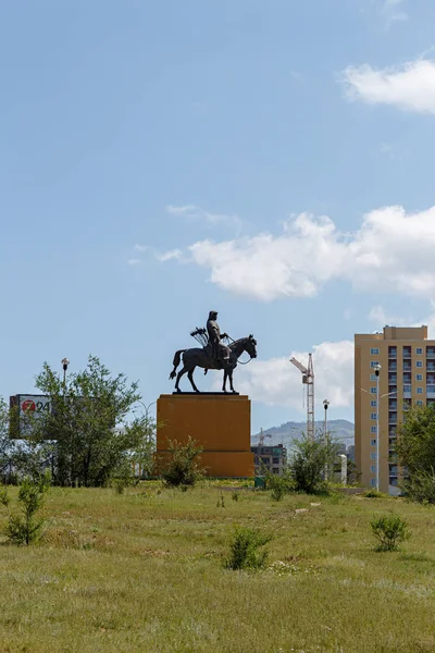 Mongolei Ulaanbaatar August 2018 Denkmal Für Genghis Khan Installiert Der — Stockfoto