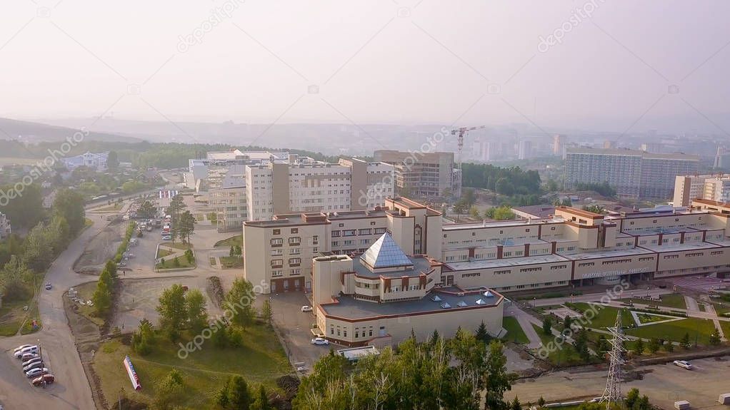Russia, Krasnoyarsk. Siberian Federal University, MULTIFUNCTIONAL COMPLEX, From Dron  