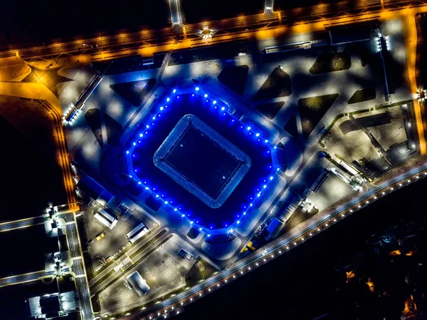 Russland Kaliningrad September 2018 Nachtansicht Des Stadions Kaliningrad Das 2018 — Stockfoto