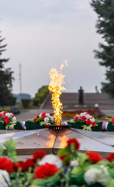 Russland Irkutsk Denkmal Ewige Flamme — Stockfoto