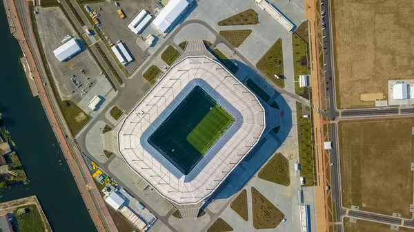 Russland Kaliningrad September 2018 Luftaufnahme Von Der Spitze Des Stadions — Stockfoto