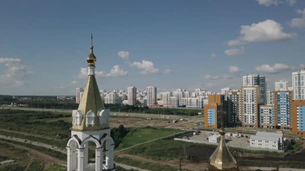 Ekaterinburg Anunciación Iglesia Los Santos Los Constructores Dios Distrito Académico — Vídeo de stock