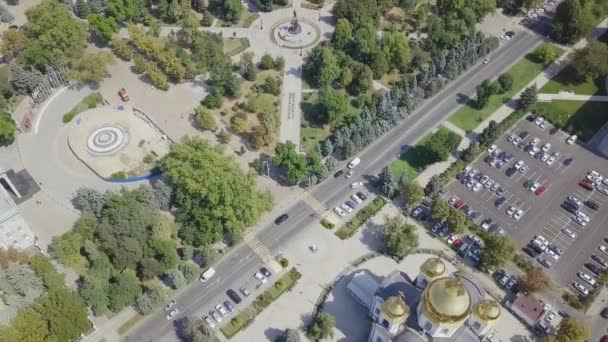Monumento Catalina Monumento Honor Emperatriz Catalina Krasnodar Encuentra Plaza Ekaterinensky — Vídeo de stock