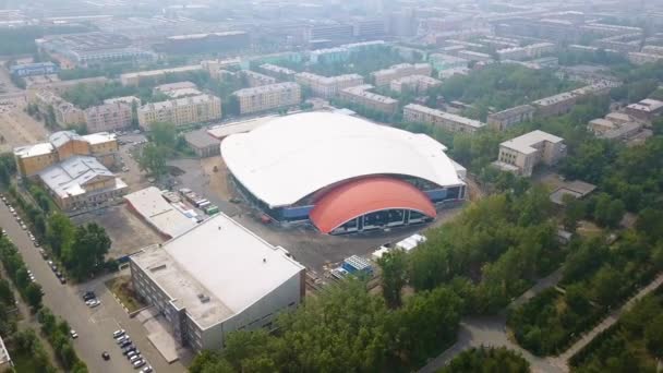 Russland Krasnojarsk Juli 2018 Sportanlage Stadion Jenissei Jenissei Eisstadion Video — Stockvideo