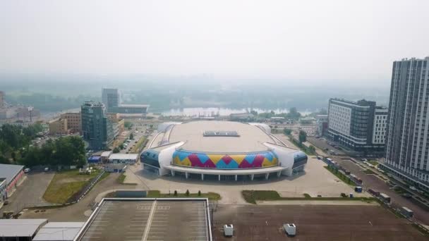Russia Krasnoyarsk July 23Th 2018 Fasilitas Olahraga Ice Arena Crystal — Stok Video