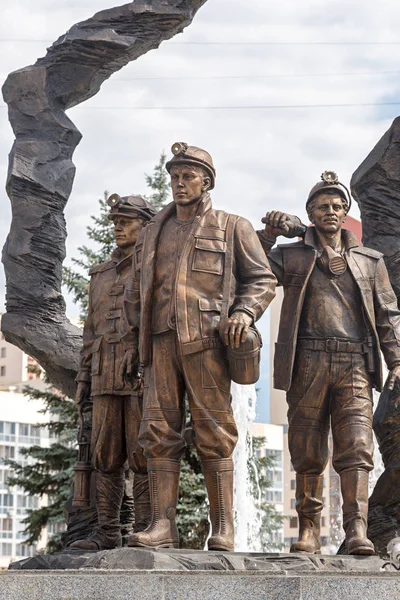 Russia Kemerovo July 2018 Sculpture Power Miner Traditions — Stock Photo, Image