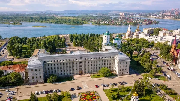 Rusia Irkutsk Edificio Del Gobierno Región Irkutsk Zona Del Conde —  Fotos de Stock