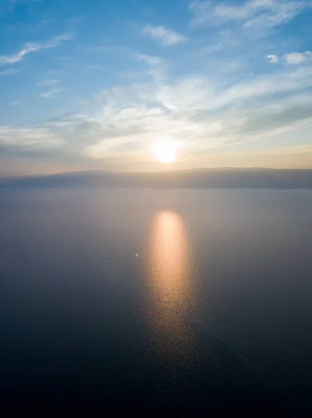 Die Untergehende Sonne Über Der Bucht Des Kleinen Baikalsees Russland — Stockfoto