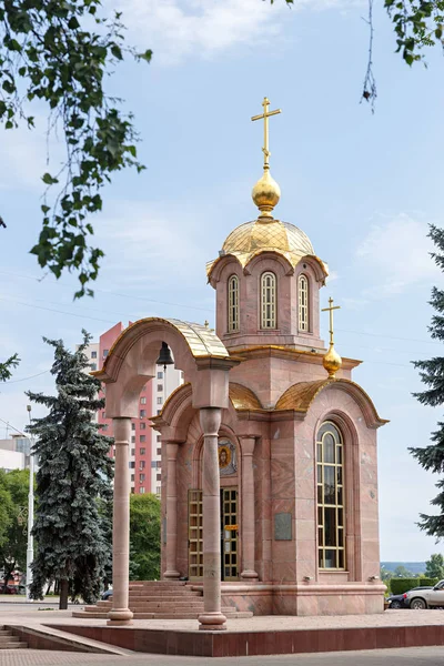 stock image Russia, Kemerovo - July 21, 2018: Chapel of the Icon of the Mother of God of All Who Sorrow Joy in Kemerovo