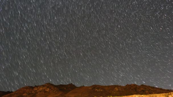 Traces Étoiles Sous Forme Traces Évanescentes Voie Lactée Dessus Des — Video