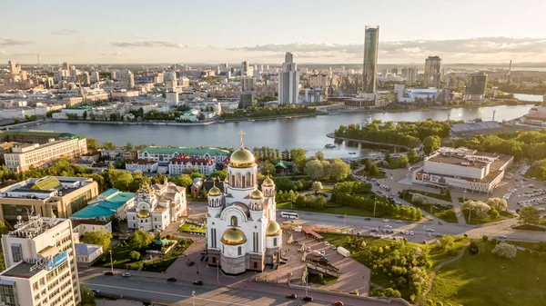 Rusia Ekaterimburgo Junio 2018 Iglesia Sobre Sangre Nombre Todos Los — Foto de Stock
