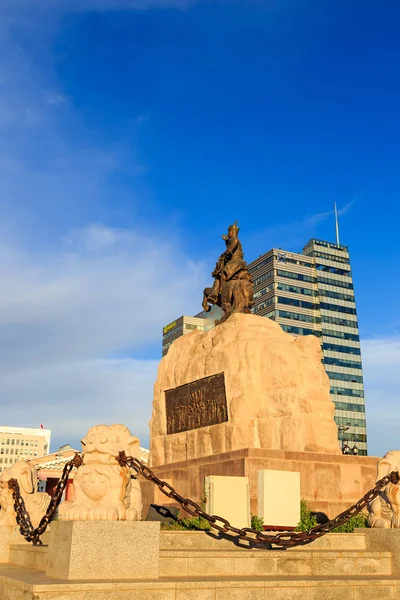 Mongolia Ulaanbaatar Monumento Sukhbaatar Monumento Inaugurato Luglio 1946 Occasione Del — Foto Stock