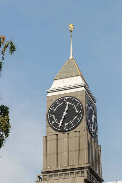 City Clock Tower Krasnoyarsk City Administration Krasnoyarsk Big Ben — Stock Photo, Image