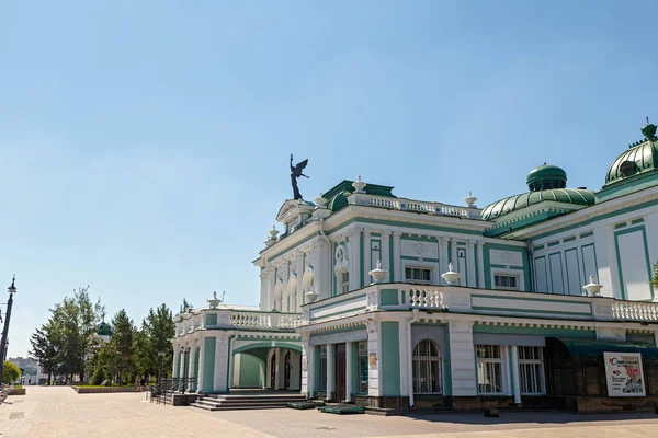 Rússia Omsk Julho 2018 Omsk State Academic Drama Theater Building — Fotografia de Stock
