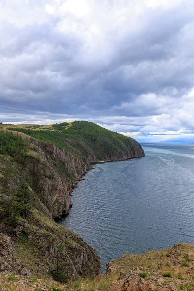 Norte Ilha Olkhon Costa Baía Mar Pequeno Lago Baikal Rússia — Fotografia de Stock