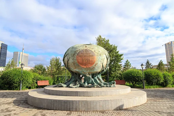 Mongolia Ulaanbaatar August 2018 Tengeriin Urkh Apex Sky Monument 11Th — Stock Photo, Image