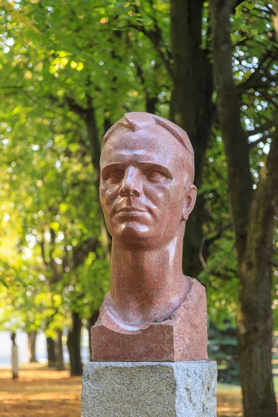 Rusia Kaliningrado Septiembre 2018 Escultura Parque Isla Kant Escultura Gagarin — Foto de Stock