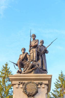 Rusya, Kaliningrad - 22 Eylül 2018: Rus İmparatorluk Ordusunun askerleri için anıt. 