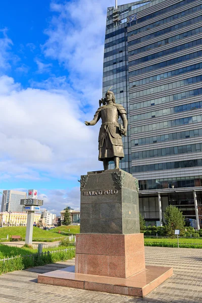 Mongolie Oulan Bator Août 2018 Monument Marco Polo Centre Capitale — Photo