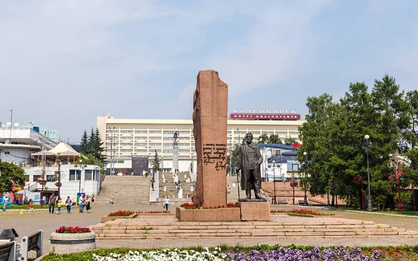 Rusia Krasnoyarsk Julio 2018 Monumento Antón Chéjov — Foto de Stock