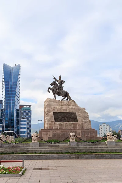 Mongolia Ulán Bator Agosto 2018 Monumento Sukhbaatar Monumento Fue Inaugurado — Foto de Stock