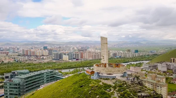 Ułan Bator Mongolia Pomnik Radzieckich Żołnierzy Zaisan Tolgoi Kompleks Cześć — Zdjęcie stockowe