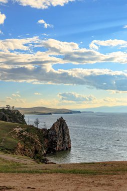 Küçük deniz Bay, Olkhon Adası, Baykal Gölü kıyısında. Khuzhir, Rusya Federasyonu